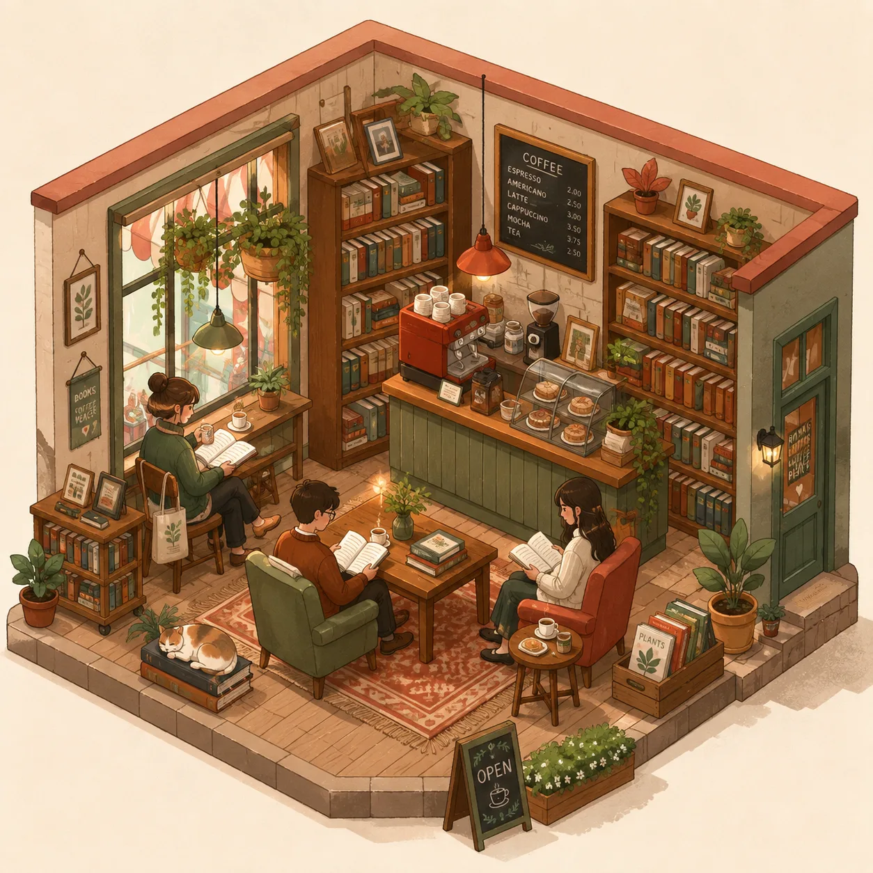 Isometric bookshop generated with GPT Image 2